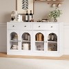 55"Modern Farmhouse Buffet Cabinet,Fluted Cabinet with 3 Drawers and 2 Door Cabinets, Versatile Console Table for Kitchen,Dining Room,Living Room - 2 of 4