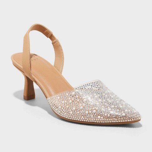 Clear slingback heels best sale