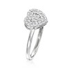 Ross-Simons 0.25 ct. t.w. Pave Diamond Heart Ring in 14kt White Gold - 3 of 4