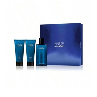 Cool Water by Davidoff for Men - 3 Pc Gift Set 4.2oz EDT Spray, 2.5oz Shower Gel, 2.5oz After Shave Balm