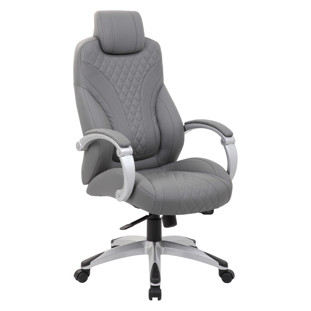 Photos - Computer Chair BOSS Office Products Executive Hinged Armchair Gray 