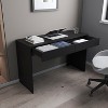 Vynxaria Black Wengue 2-Drawer Computer Desk - 2 of 4