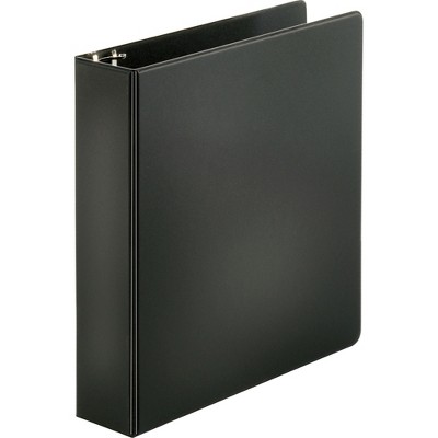 Business Source Round Ring Binder 2" Capacity 11"x8-1/2" Black 09977