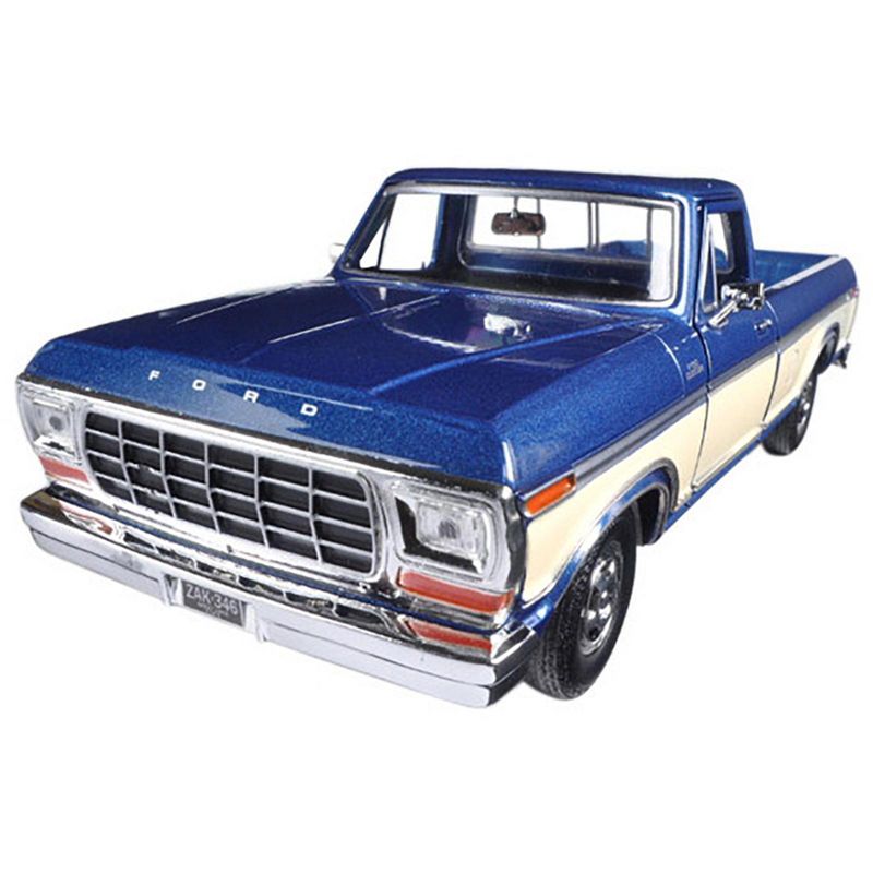 1979 Ford F-150 Pickup Truck 2 Tone Blue/Cream 1/24 Diecast Model Car by Motormax, 2 of 4