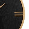 Kate & Laurel All Things Decor 22"X22" Pronte Wood Wall Clock Black/Gold - 3 of 4