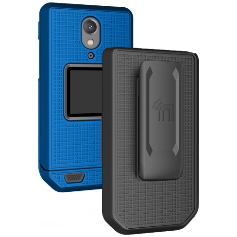 Nakedcellphone Case And Belt Clip Holster For Cat S22 Flip Phone - Blue :  Target