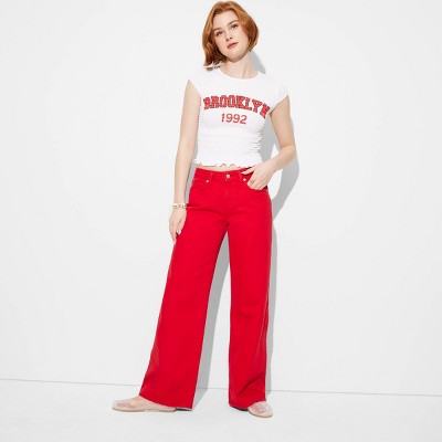 Women's Low-Rise Wide Leg Baggy Jeans - Wild Fable™