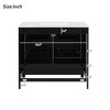 Mshliw 72 Inch Bathroom Vanity with Ceramic Sink, Double Freestanding Cabinet with Soft Close Doors, Shelves and Divided Drawer - 3 of 4