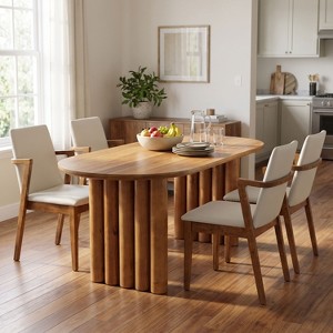Christopher Knight Home Carpo 5 Piece Rubberwood Faux Leather