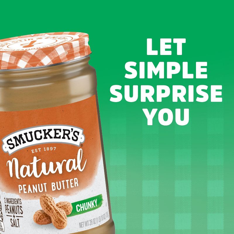 Smucker&#39;s Natural Crunchy Stir Peanut Butter - 26oz, 5 of 7