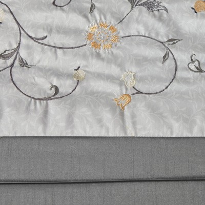 King Gray and Yellow Reversible 7-Piece Bedspread Set