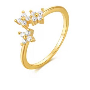 Hollywood Sensation Radiance Unique Open Ring with AAAAA Cubic Zirconia - 1 of 3