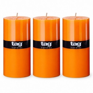 tag Set of 3 Color Studio 3X6 Pillar Orange : Target