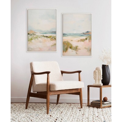 Tranquil Coastal Landscape Abstract Canvas Wall Art Set