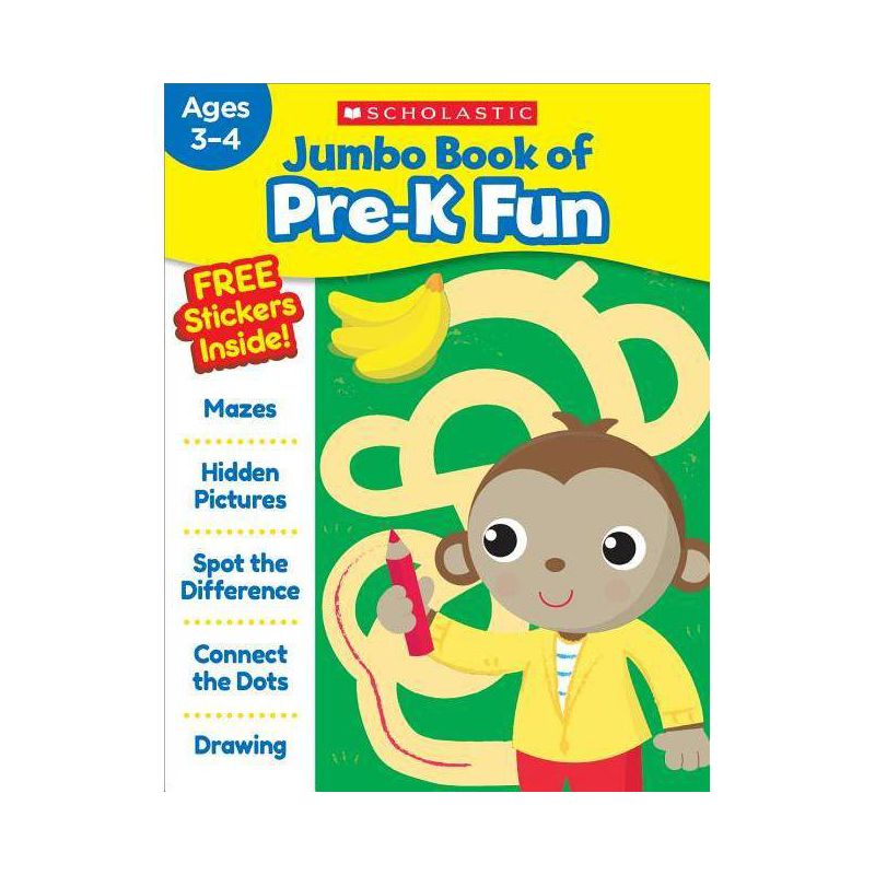 Jumbo Book of Pre-K Fun Workbook - by  Scholastic Teaching Resources (Paperback), 1 of 2