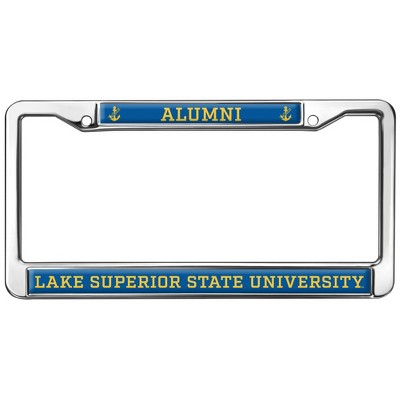 Lake Superior State Alumni Logo Full Size Standard License Plate Metal Frame