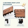 Racxily 11.8"x11.8" Natural Acacia Deck Tiles - Interlocking A+ Grade Acacia Tiles for Garden, Balcony, Indoor/Outdoor Use - 4 of 4