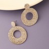SOHI Women's Gold Circular Drop Earrings - 2 of 3
