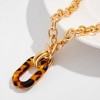 Chunky Gold Leopard Choker - Punk Acrylic Collar Necklace for Women - 3 of 4