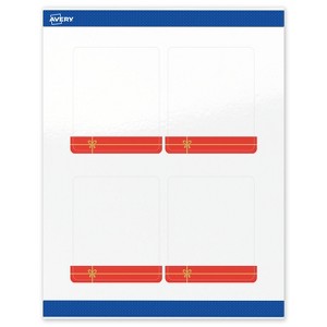 Avery Labels, 4" x 3-1/3", Gold-Red Gift, Glossy, 40ct - 1 of 4