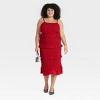 Women's Holiday Smocked Ruffle Midi Tank Sundress - Ava & Viv™ - 3 of 3