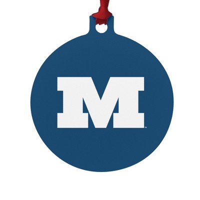Millikin University Primary Logo Aluminum Holiday Christmas Tree Ornament