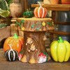 SEVOBAL Squirrel Garden Chair Party Decoration Outdoor Indoor Desk End Table Round Chair Backyard Terrace Kid Gift Festival, Brown, 12.6"*12.6"*13.4" - 2 of 4
