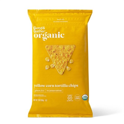 Organic Yellow Corn Tortilla Chips - 12oz - Good & Gather™