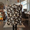 Contemporary Raccoon Print Flannel Blanket, All Seasons Throw, Digital Print, Cozy Nap Car Blanket, Christmas Gift. - 2 of 4