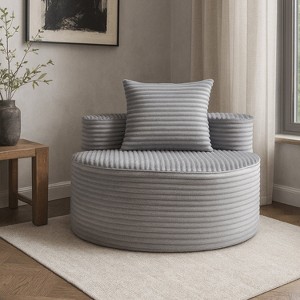 Hrinhom 44.9"W Compressed Moon Bay Sofa,No Assembly-Grey - 1 of 4