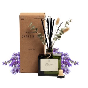 Craft & Kin Reed Diffuser Set With Flower For Home - 1 of 4