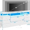 10 Drawer Dresser TV Stand for 65 70 75 Inch TV, 63" W Long Wide Chest of Drawers, Fabric Storage Organizer Drawer Unit - 2 of 4