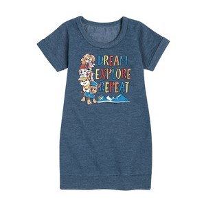 - Paw Patrol - Dream, Explore, Repeat Graphic Short Sleeve Fleece Dress - 1 of 4