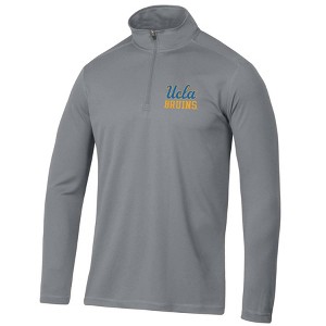 NCAA UCLA Bruins Men's Gray 1/4 Zip Hooded Sweatshirt - 1 of 3