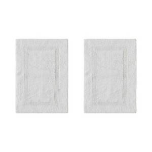 Lux Premium 100% Cotton Tufted Solid Reversible 2 PC Bath Rug Set – Ultra-Soft, Water-Absorbent, Durable, Machine Washable Bathroom Rug - 1 of 4