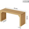 Kumasinova 1-Seat Solid Wood Entryway Bench, Grille-Inspired Design End of Bed Bench, Versatile Ottoman Foot Rest for Living Room & Bedroom - 2 of 4