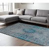 Gray and Green Medallion Non Skid Area Rug - 2 of 4