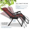 Nestl Padded Zero Gravity Chair, Oversized Patio Lounge Chair, Reclining Camping Chair, Folding Outdoor Chair with Headrest and Cup Holder - 2 of 4