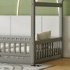 TopComfy Beds Full Size Wood House Bed Frame With Fence Finish Spacious Design Sturdy Build for Boys and Girls, Gray, 78.35"*16.54"*6.69" - 3 of 4