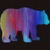 Adult Design By Humans Melting Rainbow Watercolor Bear By Maryedenoa T-Shirt - 2 of 2