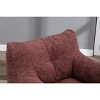 Angel Sar Soft Tufted Bean Bag Chairs, Medium Teddy Fabric Bean Bags with Arms, Paste Red - 4 of 4