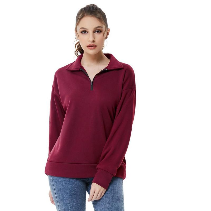 Womens Oversized Sweatshirts Hoodies Half Zip Pullover Fall Fashion Outfits 2024 Y2k Clothes, 5 of 7
