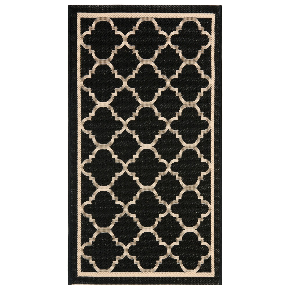  Renee Outdoor Patio Rug Black/Beige