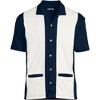 Lands' End Men's Short Sleeve Supima Retro Camp Collar Button Through Shirt - 3 of 4