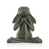 SPI Home Happy Asana Bunny Metal Sculpture – 17-Inch Yoga Pose Rabbit Figurine in Bronze Patina Finish for Garden - 3 of 4