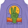 Girls' - Instant Message - Cactus Peace Sign Graphic Sleeveless Aline Dress - 2 of 4