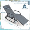 Tangkula Patio Chaise Lounge Glider Recliner Chair Adjustable Sturdy Metal Frame Outdoor - 3 of 4