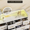 8 Drawer Dresser for Bedroom with LED Lights & Charging Station, Modern Chest of Drawers with Open Storage, TV Stand for Living Room - 4 of 4