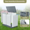 35 Cubic Feet Capacity Outdoor Storage Shed with Padlock Latch,Horizontal  Storage Box for Backyards,Light Gray - 4 of 4
