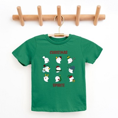 The Juniper Shop Christmas Spirits Red Words Toddler Short Sleeve Tee
